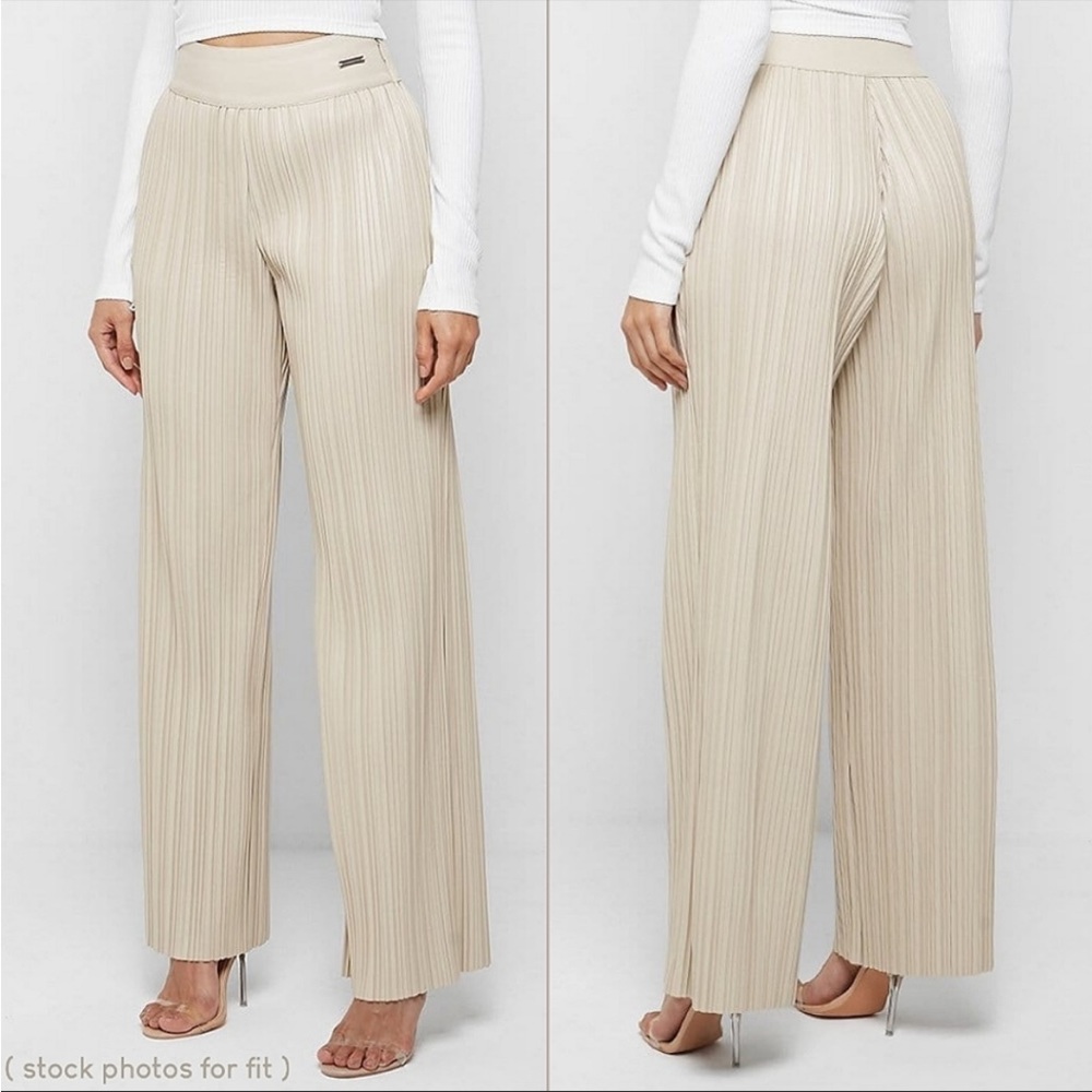 Manière de Voir pleated leather trousers